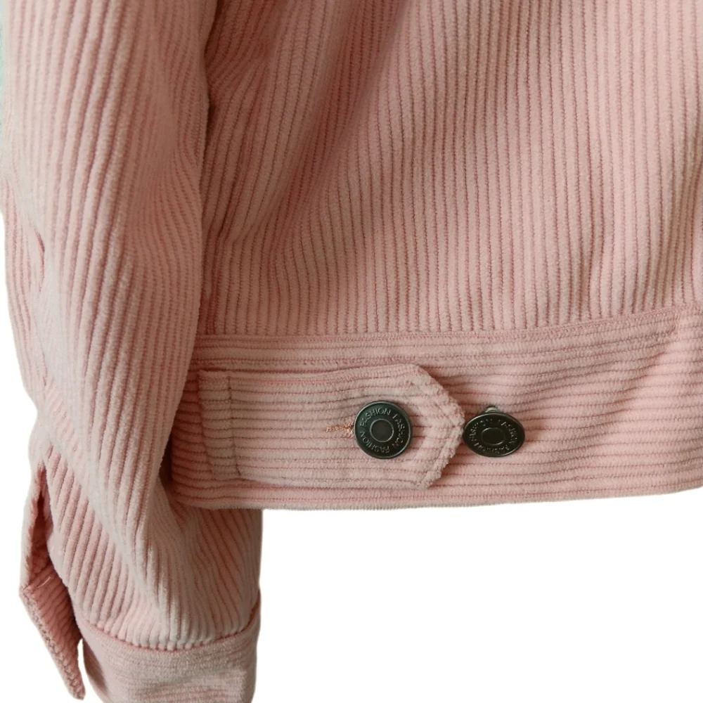 Women's Pink Corduroy Jacket Size M - Picture 5 of 5